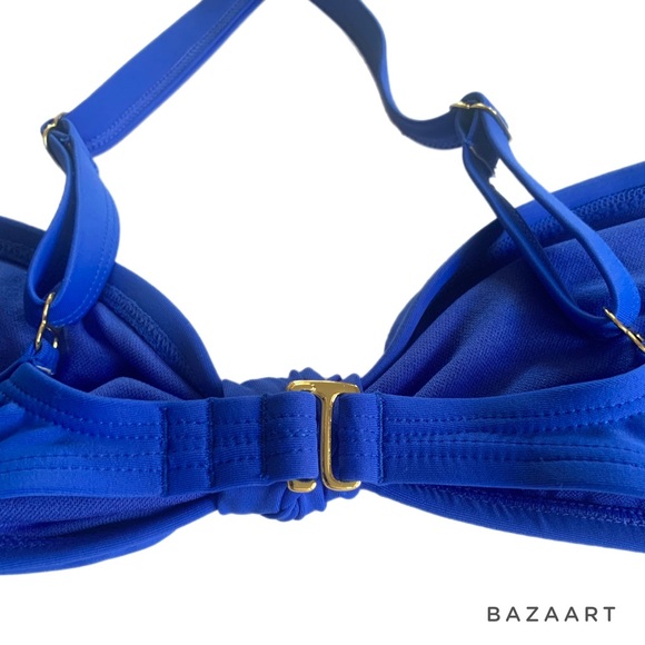 Xhilaration Blue Front Twist Bralette & Xhilaration Tropical Bikini Bottom - Picture 6 of 8